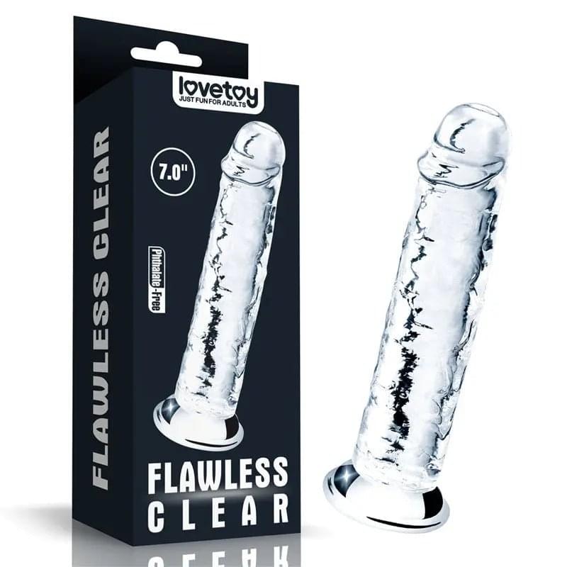 Flawless  Dildo 7'' -  17.8 cm Dong Lovetoy Discreet Intimate Essentials.