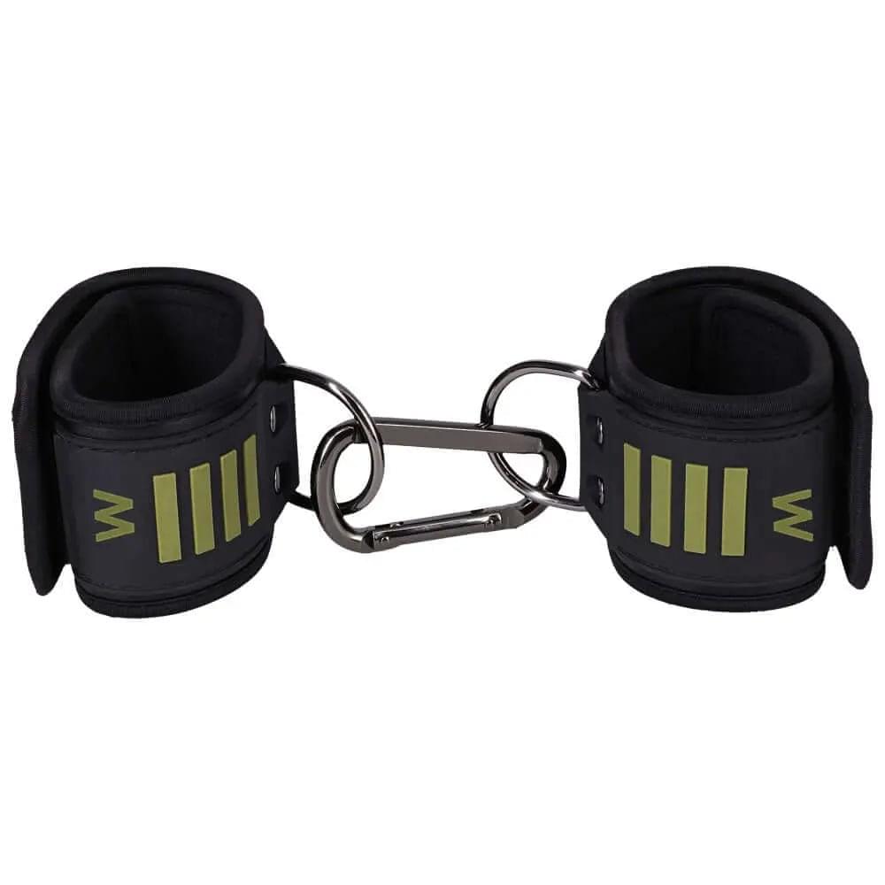 Fort Troff - Tactical Wrist Cuffs - Black/Green Restraints Doc Johnson Discreet Intimate Essentials.