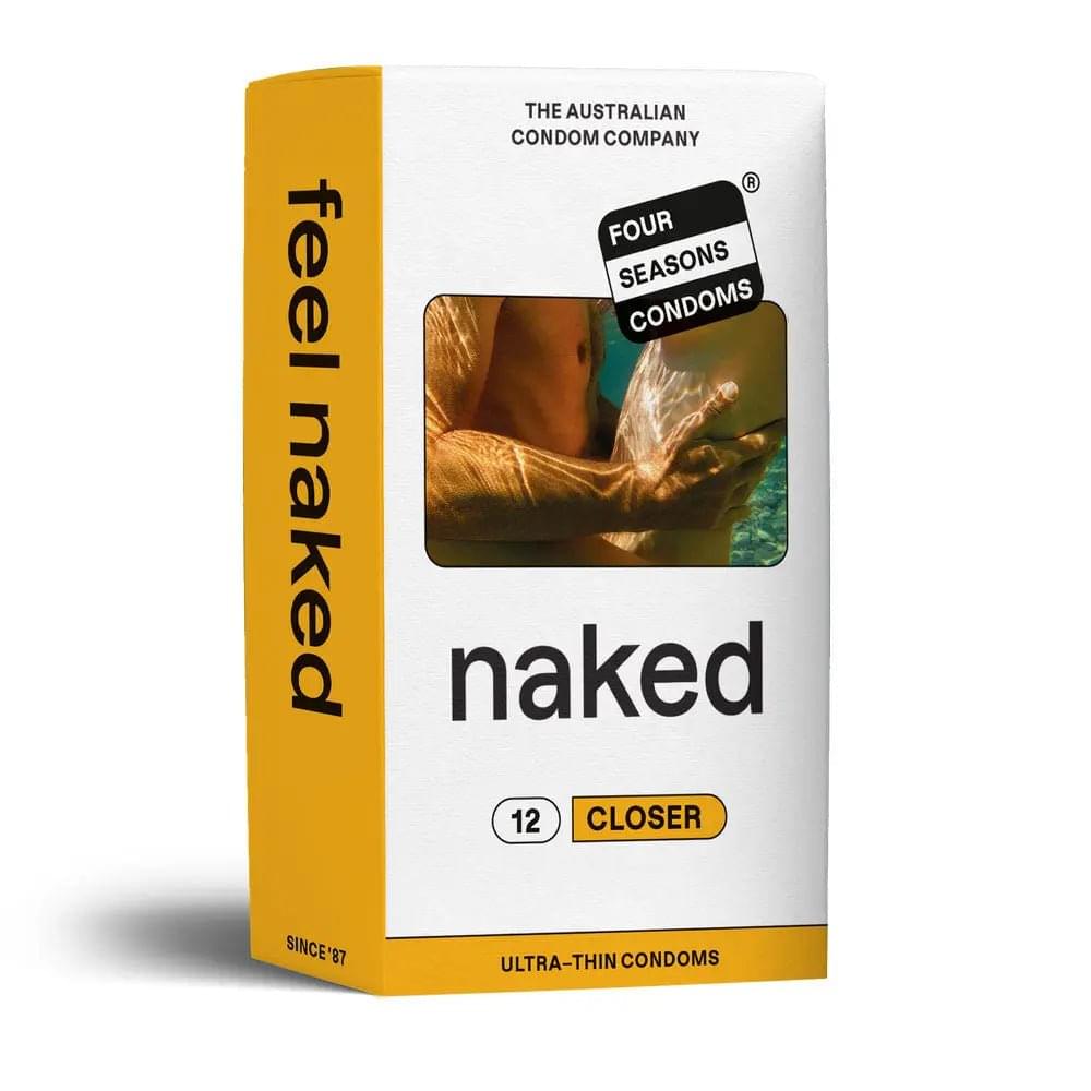 Four Seasons Naked Closer - Ultra Thin Tighter Lubed Condoms - 12 Pack Four Seasons Discreet Intimate Essentials.