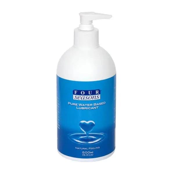 Four Seasons Personal Lubricant - Water Based Personal Lubricant - 500 ml Pump Pack Bottle Four Seasons Discreet Intimate Essentials.