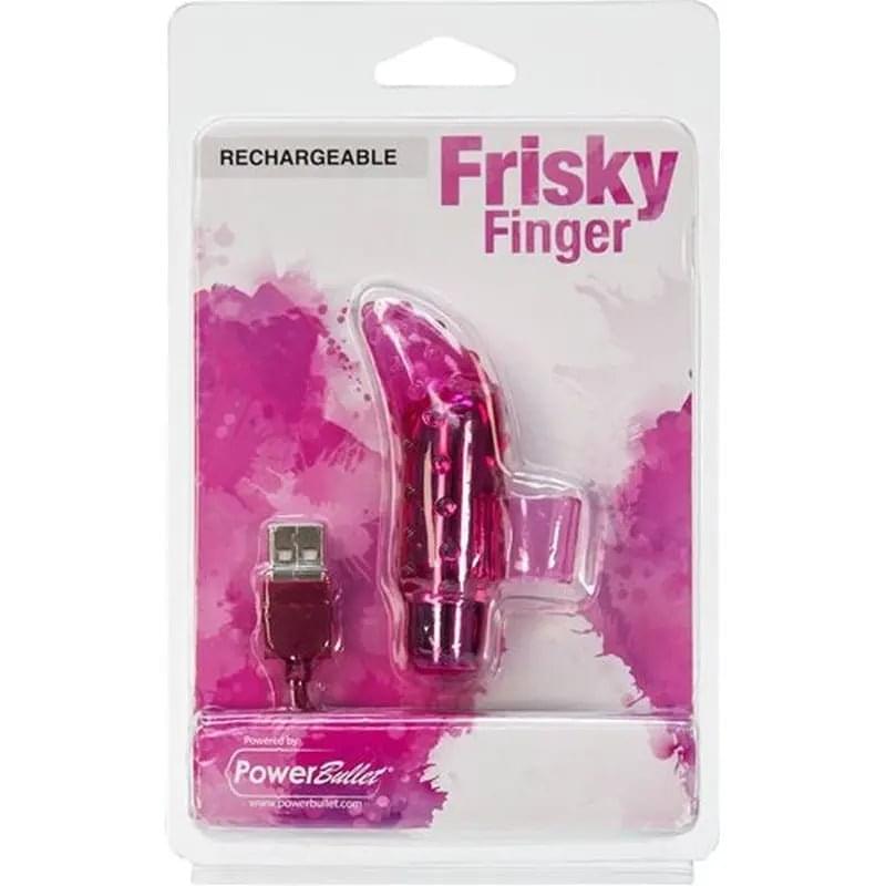 Frisky Finger Rechargeable Pink PowerBullet Discreet Intimate Essentials.