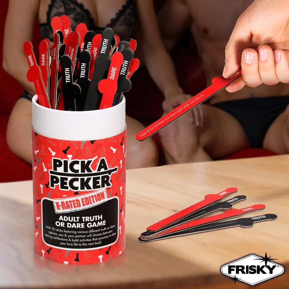 Shop affordable quality Frisky Pick A Pecker - X-Rated Edition - Adult Truth Or Dare Game - Discreet Intimate Essentials - GAMES - XR Brands