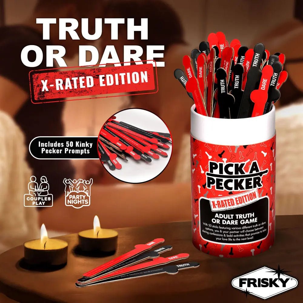 Shop affordable quality Frisky Pick A Pecker - X-Rated Edition - Adult Truth Or Dare Game - Discreet Intimate Essentials - GAMES - XR Brands