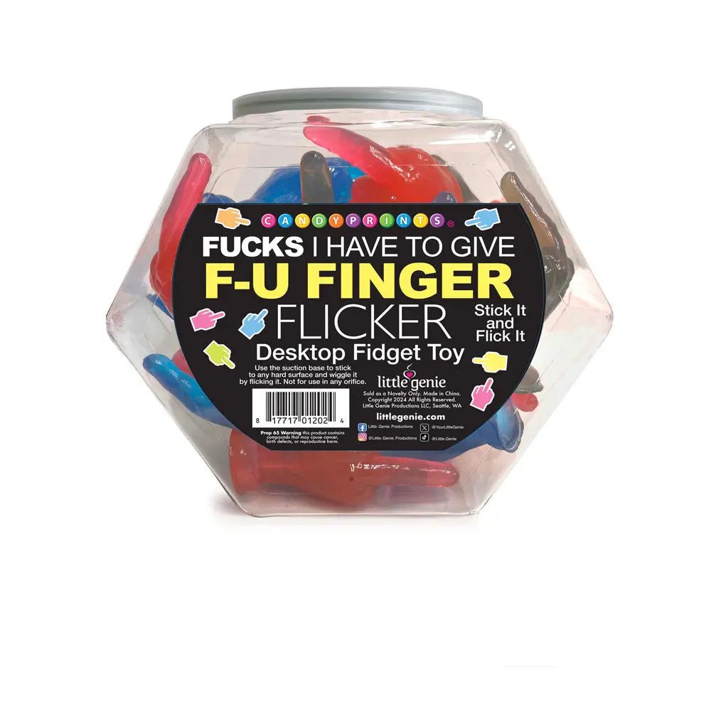 Shop affordable quality Fucks I Have To Give F-U Finger Flicker - Display - Novelty Fidget Toy - Fishbowl Display of 24 - Discreet Intimate Essentials - NOVELTIES - Little Genie