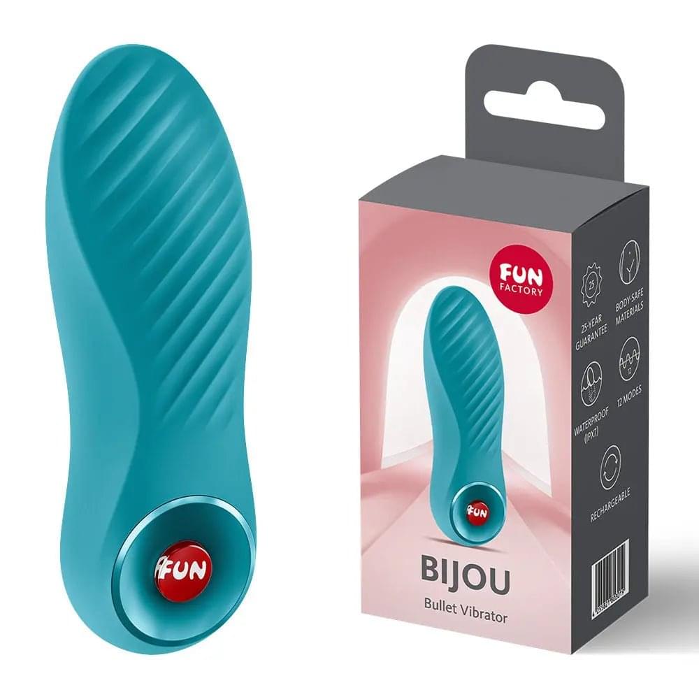 Fun Factory BIJOU Aquamarine - Aquamarine USB-C Rechargeable Stimulator Fun Factory Discreet Intimate Essentials.