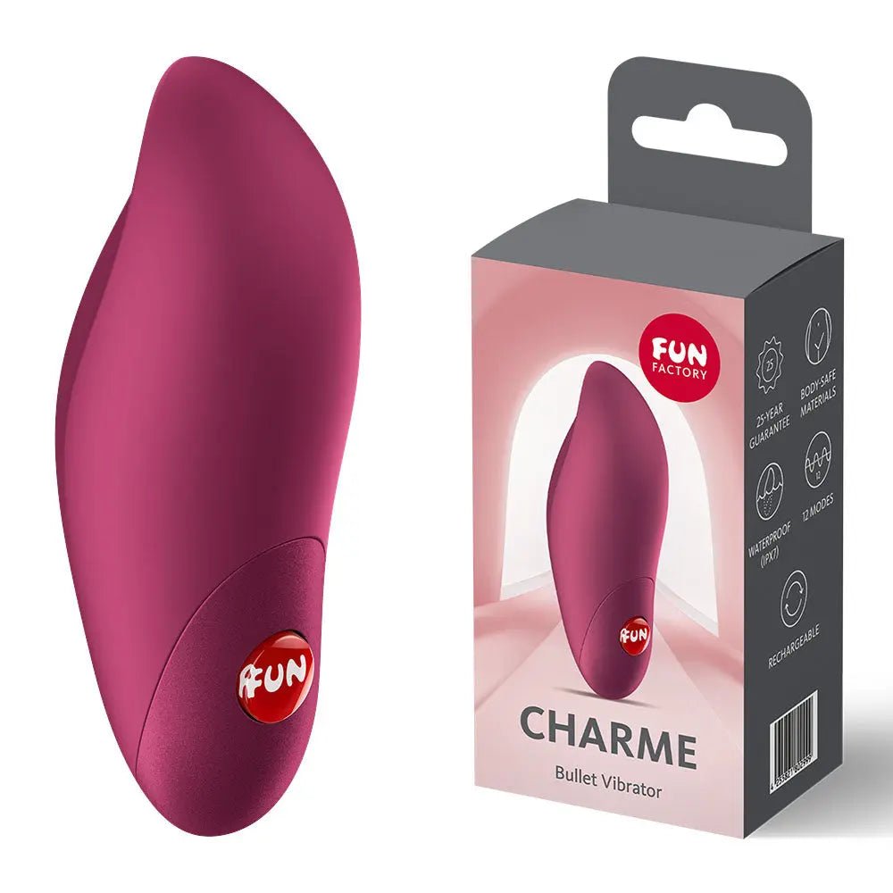 Shop affordable quality Fun Factory CHARME Wine - Wine USB-C Rechargeable Stimulator - Discreet Intimate Essentials - BULLETS-PREMIUM - Fun Factory