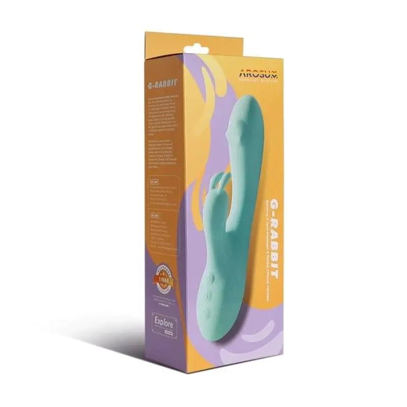 G-Rabbit Rotating G-Spot and Clitoral Vibrator Arosum Discreet Intimate Essentials.