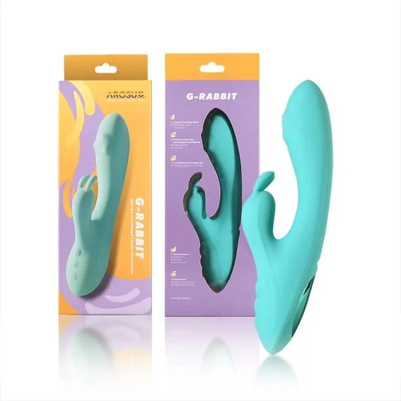 G-Rabbit Rotating G-Spot and Clitoral Vibrator Arosum Discreet Intimate Essentials.