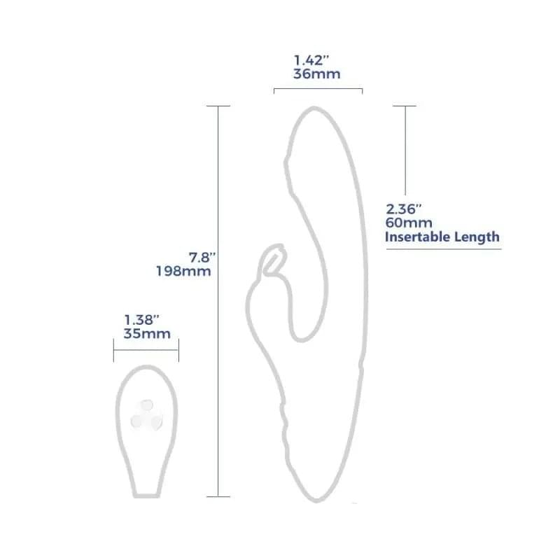 G-Rabbit Rotating G-Spot and Clitoral Vibrator Arosum Discreet Intimate Essentials.