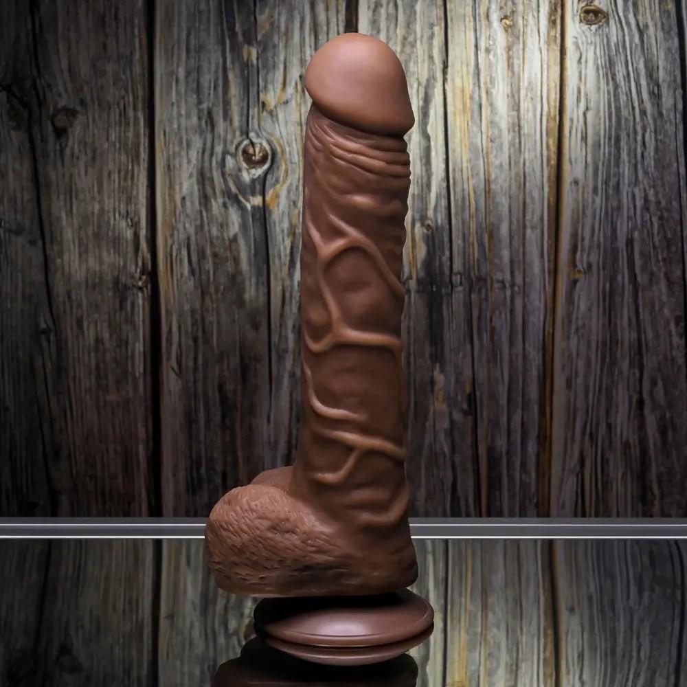 Gender X 10'' FLEXSKIN POSEABLE TRUE FEEL - Dark -  29.2 cm Poseable Dong Gender X Discreet Intimate Essentials.