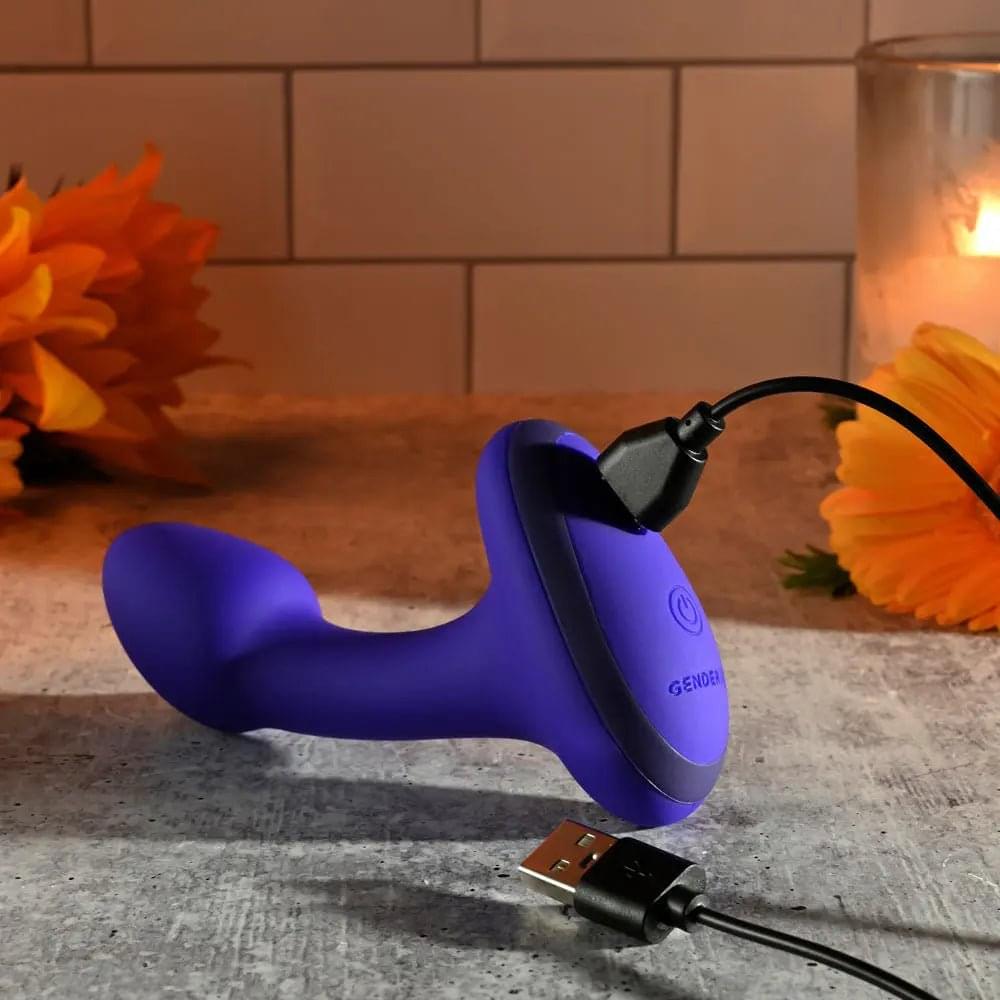 Gender X ANYBODYS PLUG -  11.4 cm USB Rechargeable Vibrating Butt Plug Gender X Discreet Intimate Essentials.