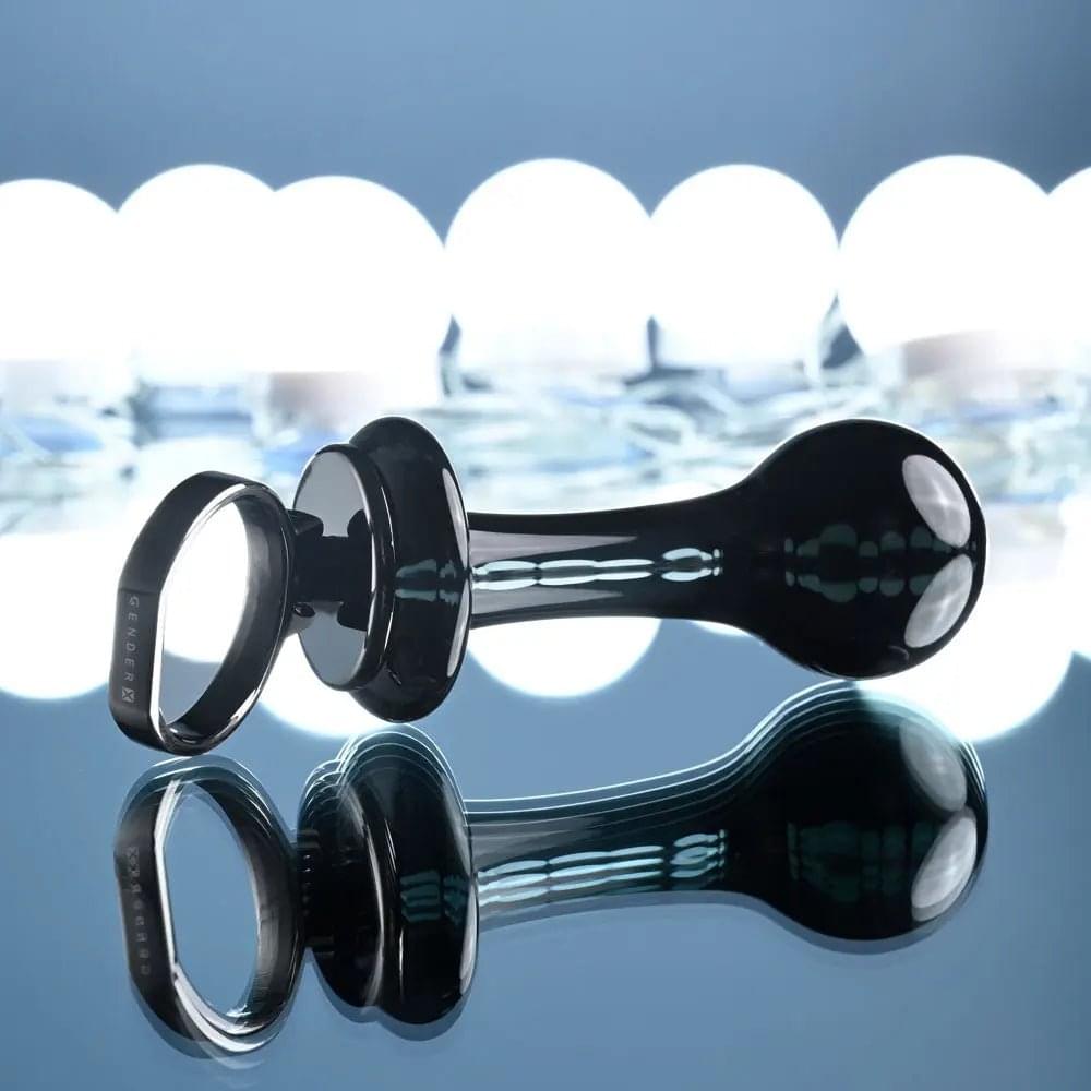 Gender X BLOW POP -  12.8 cm Glass Plug with Ring Pull Gender X Discreet Intimate Essentials.