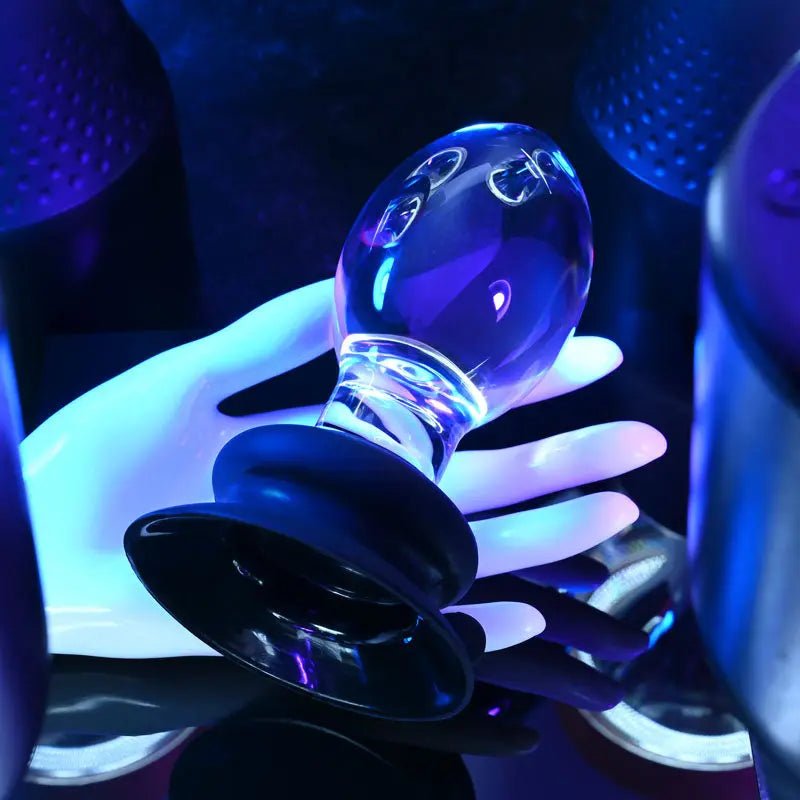 Shop affordable quality Gender X Crystal Ball - Glass 13.6 cm Butt Plug with Suction Base - Discreet Intimate Essentials - ANAL TOYS - Gender X