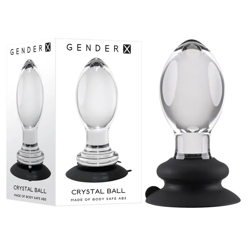 Shop affordable quality Gender X Crystal Ball - Glass 13.6 cm Butt Plug with Suction Base - Discreet Intimate Essentials - ANAL TOYS - Gender X