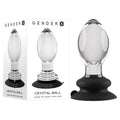 Shop affordable quality Gender X Crystal Ball - Glass 13.6 cm Butt Plug with Suction Base - Discreet Intimate Essentials - ANAL TOYS - Gender X