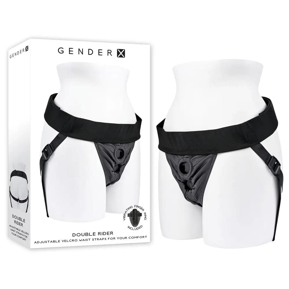 Gender X DOUBLE RIDER -  Adjustable Strap-On Harness (No Probe Included) Gender X Discreet Intimate Essentials.