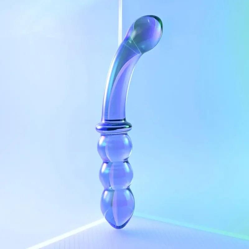 Gender X LUSTROUS GALAXY WAND - /Violet Glass 18.5 cm Double Ended Massager Gender X Discreet Intimate Essentials.
