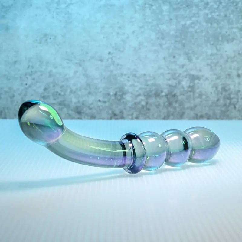 Gender X LUSTROUS GALAXY WAND - /Violet Glass 18.5 cm Double Ended Massager Gender X Discreet Intimate Essentials.