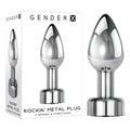 Shop affordable quality Gender X ROCKIN' METAL PLUG - Metallic 9.3 cm USB Rechargeable Butt Plug - Discreet Intimate Essentials - ANAL TOYS - Gender X