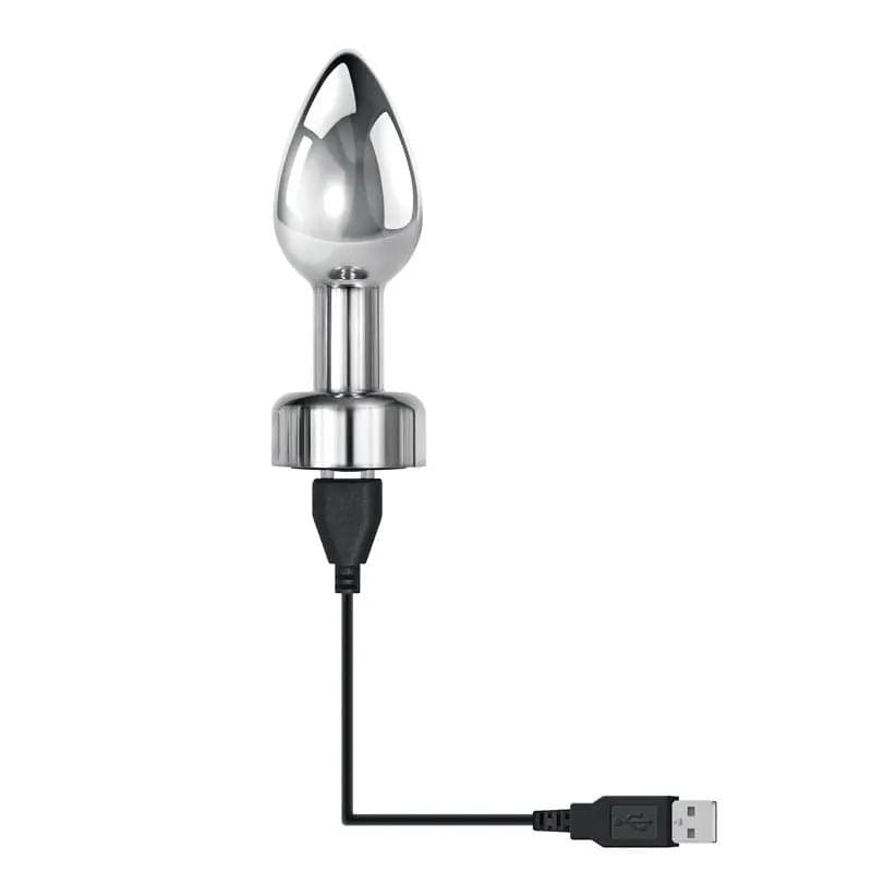 Gender X ROCKIN' METAL PLUG - Metallic 9.3 cm USB Rechargeable Butt Plug Gender X Discreet Intimate Essentials.