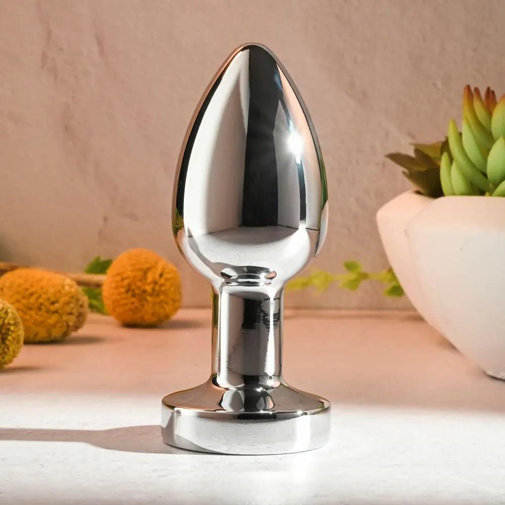 Gender X ROCKIN METAL PLUG XL -  10.5 cm USB Rechargeable Vibrating XL Butt Plug Gender X Discreet Intimate Essentials.