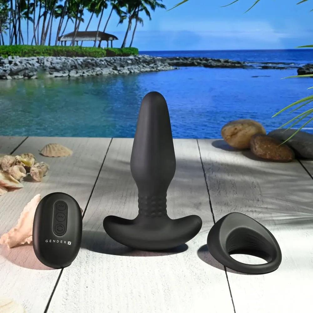Gender X TEAMWORK -  USB Rechargeable Rimming Butt Plug & Vibrating Cock Ring Gender X Discreet Intimate Essentials.