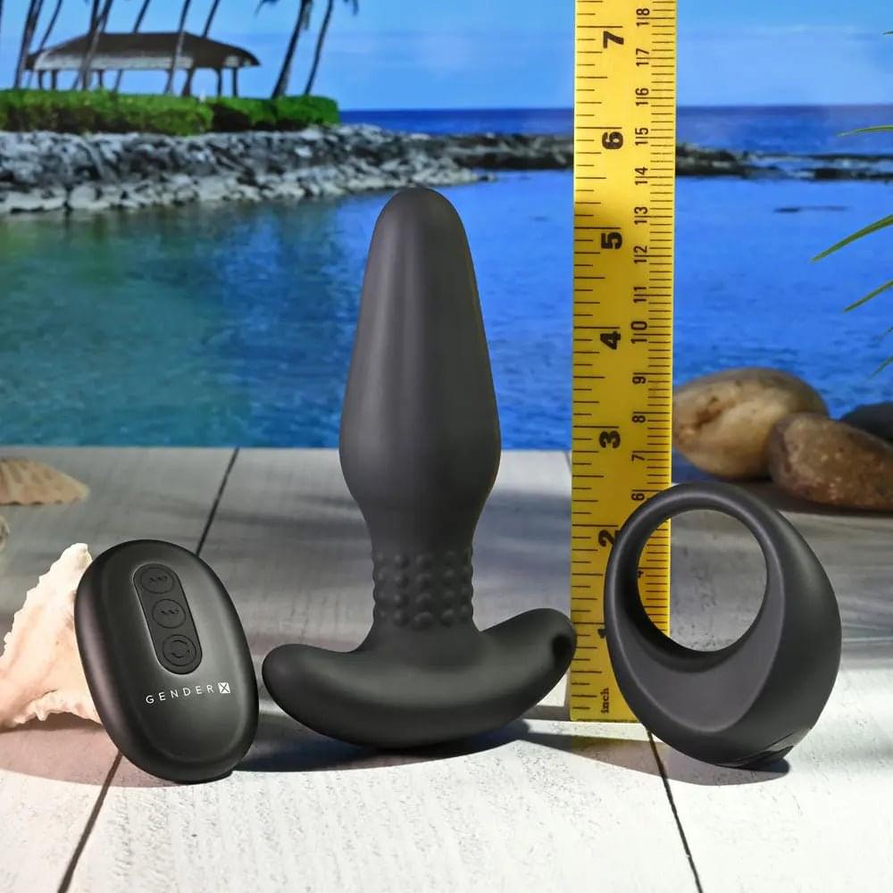 Gender X TEAMWORK -  USB Rechargeable Rimming Butt Plug & Vibrating Cock Ring Gender X Discreet Intimate Essentials.