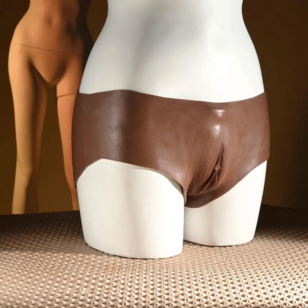 Gender X UNDERGARMENTS - BRIEFS - Dark -  Wearable Vagina Briefs Gender X Discreet Intimate Essentials.