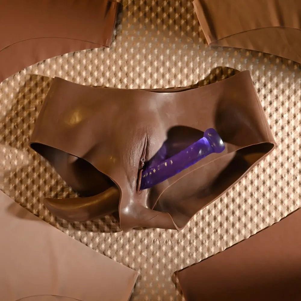 Gender X UNDERGARMENTS - BRIEFS - Dark -  Wearable Vagina Briefs Gender X Discreet Intimate Essentials.