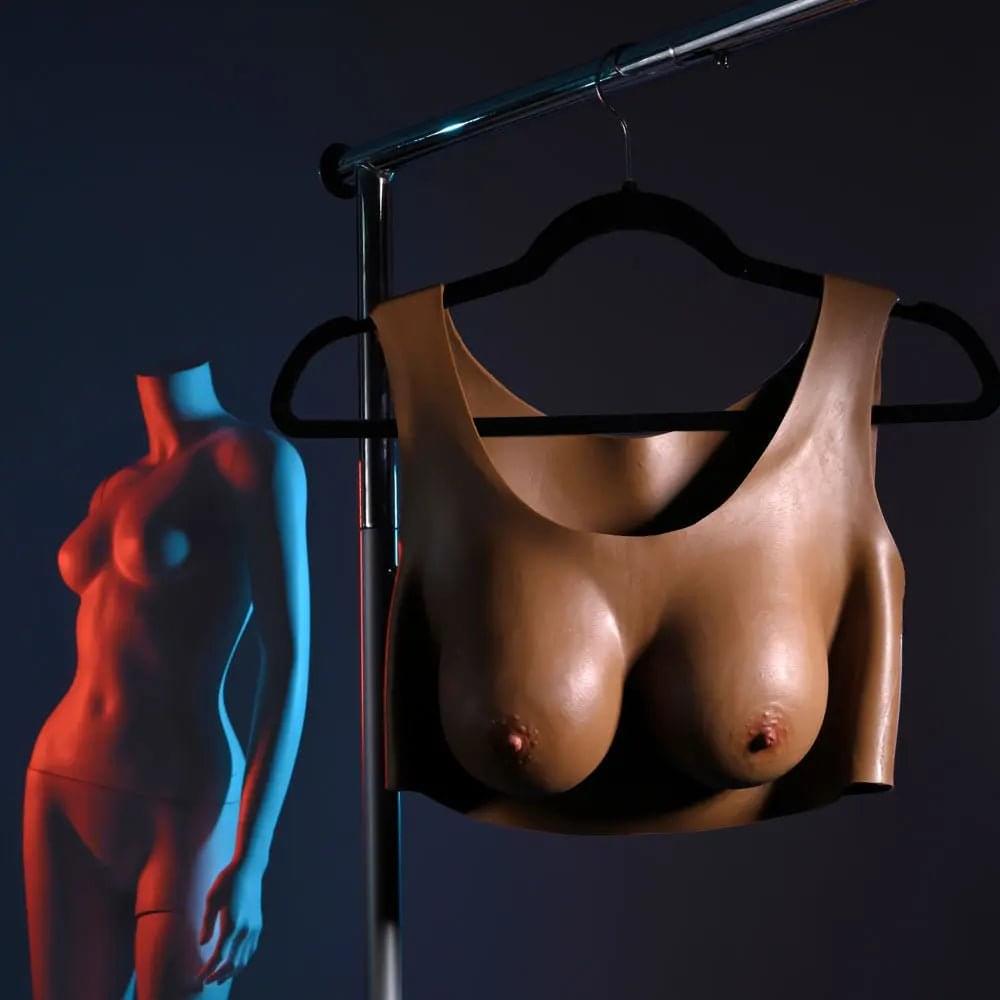 Gender X UNDERGARMENTS - PLATE C-CUP - Dark -  Wearable Breasts - C-Cup Size Gender X Discreet Intimate Essentials.