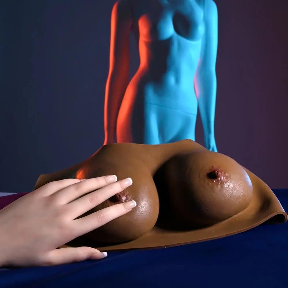 Gender X UNDERGARMENTS - PLATE C-CUP - Dark -  Wearable Breasts - C-Cup Size Gender X Discreet Intimate Essentials.