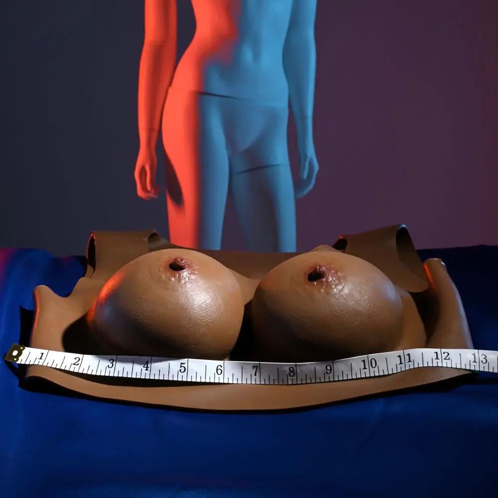 Gender X UNDERGARMENTS - PLATE C-CUP - Dark -  Wearable Breasts - C-Cup Size Gender X Discreet Intimate Essentials.