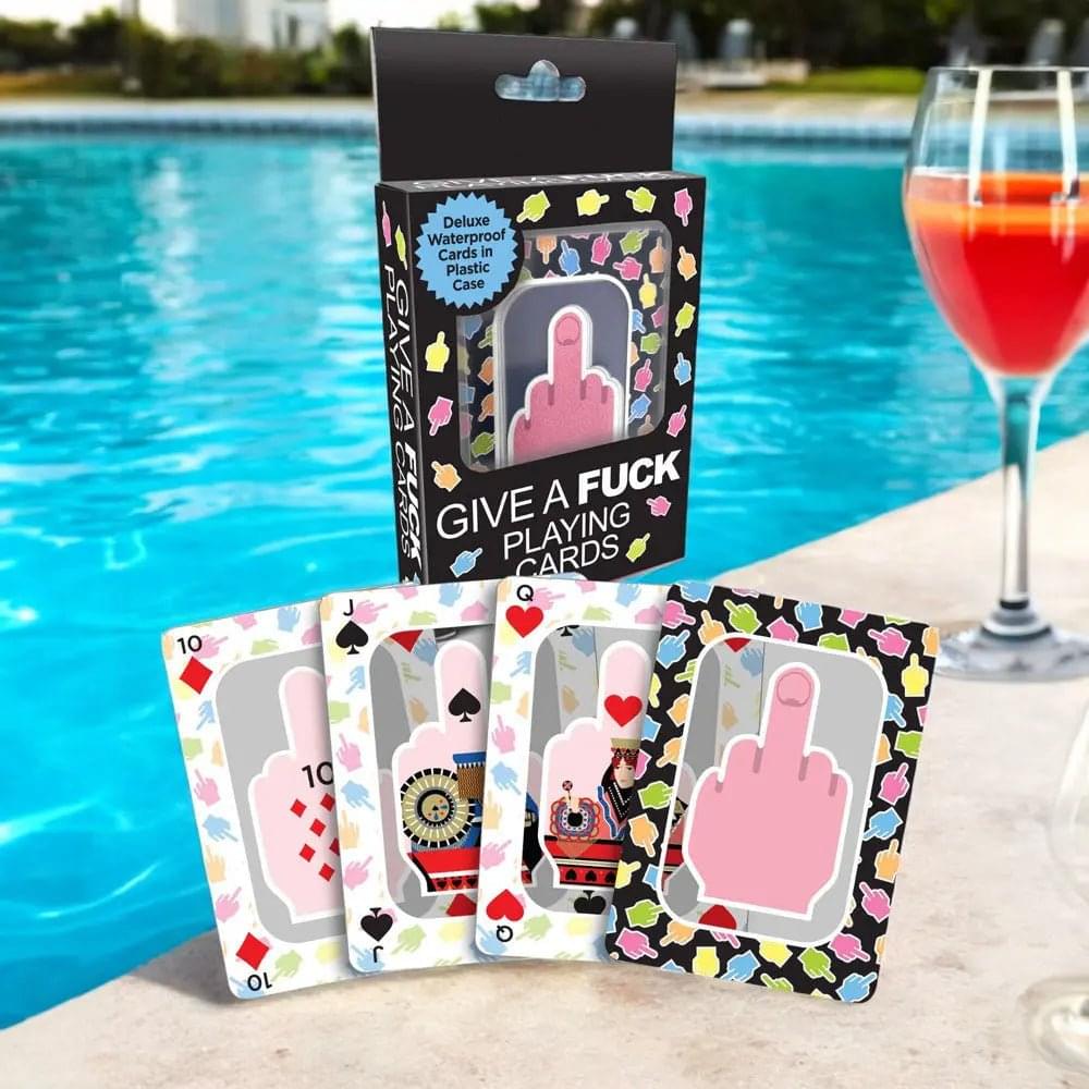 Give A Fuck Playing Cards - Waterproof Novelty Playing Cards Little Genie Discreet Intimate Essentials.