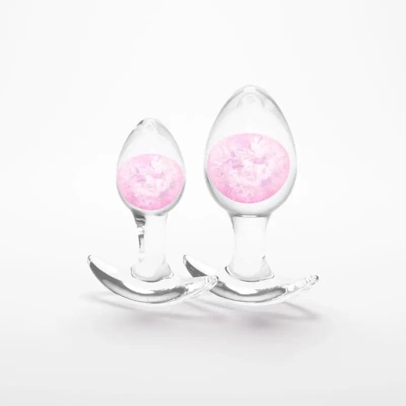 Glams Cosmic 2pc Kit -  - Clear/ Butt Plugs - Set of 2 Sizes NS Novelties Discreet Intimate Essentials.