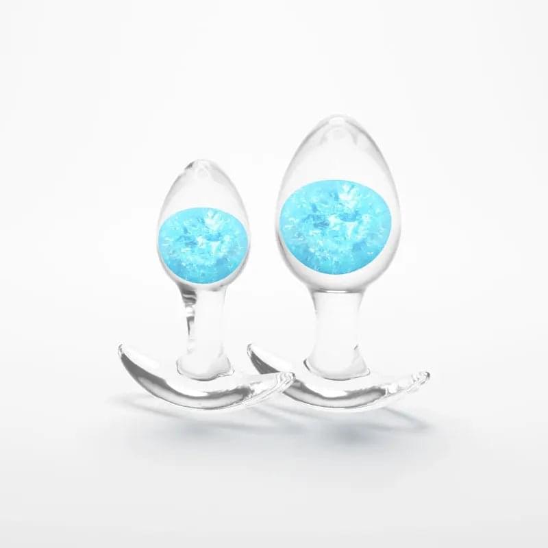 Glams Cosmic 2pc Kit -  - Clear/ Butt Plugs - Set of 2 Sizes NS Novelties Discreet Intimate Essentials.