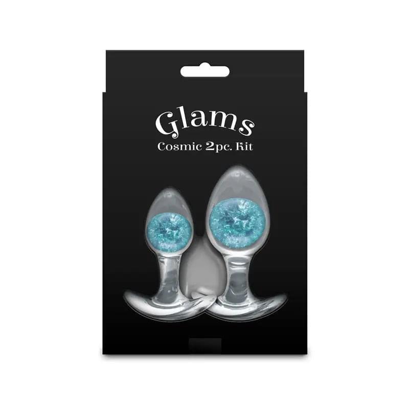 Glams Cosmic 2pc Kit -  - Clear/ Butt Plugs - Set of 2 Sizes NS Novelties Discreet Intimate Essentials.