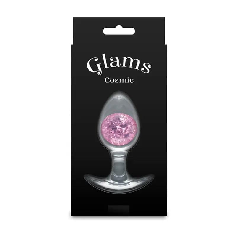 Glams Cosmic - Medium -  - Clear/ 9.5 cm Small Butt Plug NS Novelties Discreet Intimate Essentials.