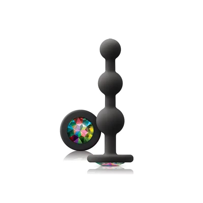 Glams Ripple - Rainbow Gem -  -  11.4 cm Butt Plug with Rainbow Gem Base NS Novelties Discreet Intimate Essentials.