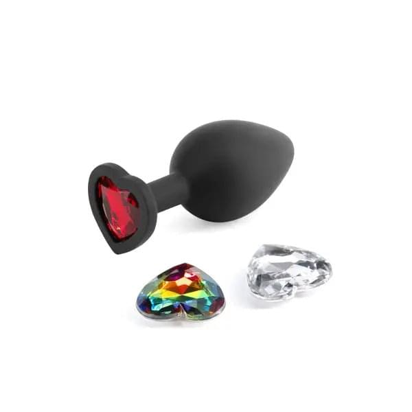 Glams Xchange Heart - Medium -  Medium Butt Plug with Interchangeable Heart Gems NS Novelties Discreet Intimate Essentials.
