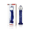 Glass Romance 7 Blue 7.5in Glass Romance Discreet Intimate Essentials.