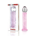 Glass Romance 7 Pink 7.5in Glass Romance Discreet Intimate Essentials.