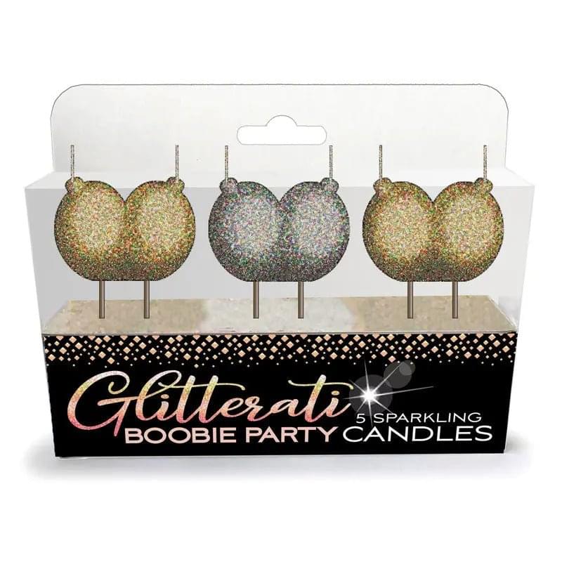 Glitterati - Boobie Candle Set - Novelty Candles - Set of 3 Little Genie Discreet Intimate Essentials.