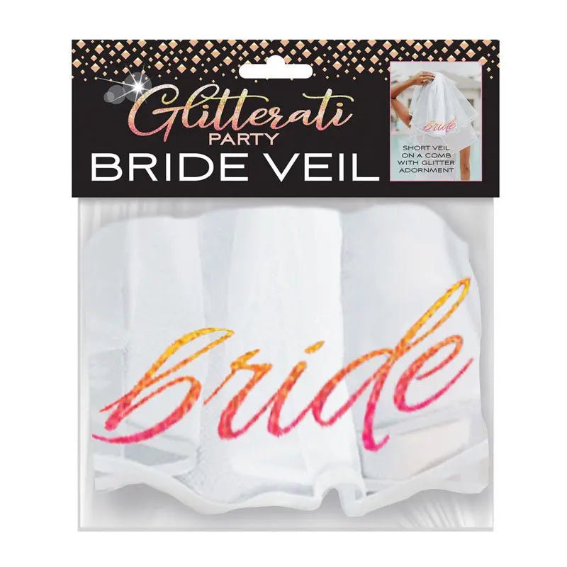 Shop affordable quality Glitterati - Bride Veil - Hens Party Novelty Veil - Discreet Intimate Essentials - NOVELTIES - Little Genie