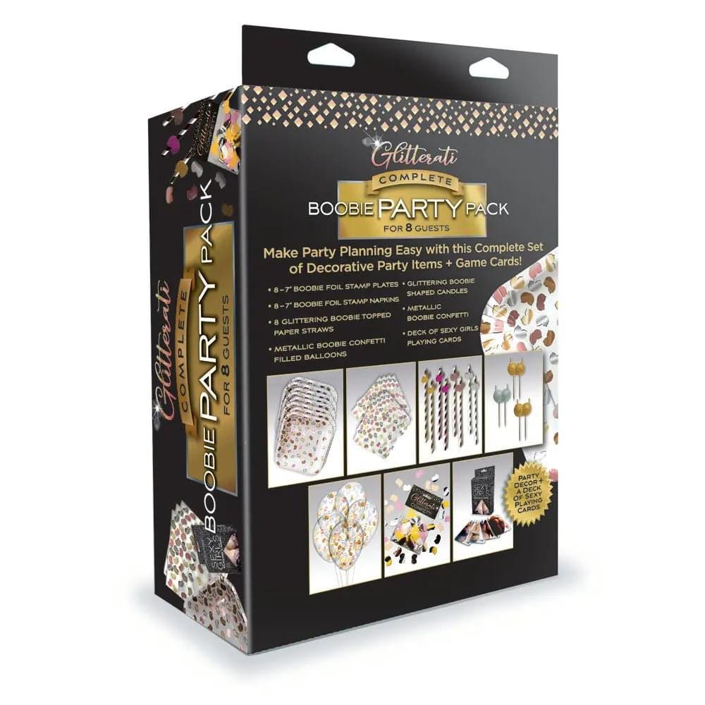 Glitterati Complete Boobie Party Pack - Party Set for 8 People Little Genie Discreet Intimate Essentials.