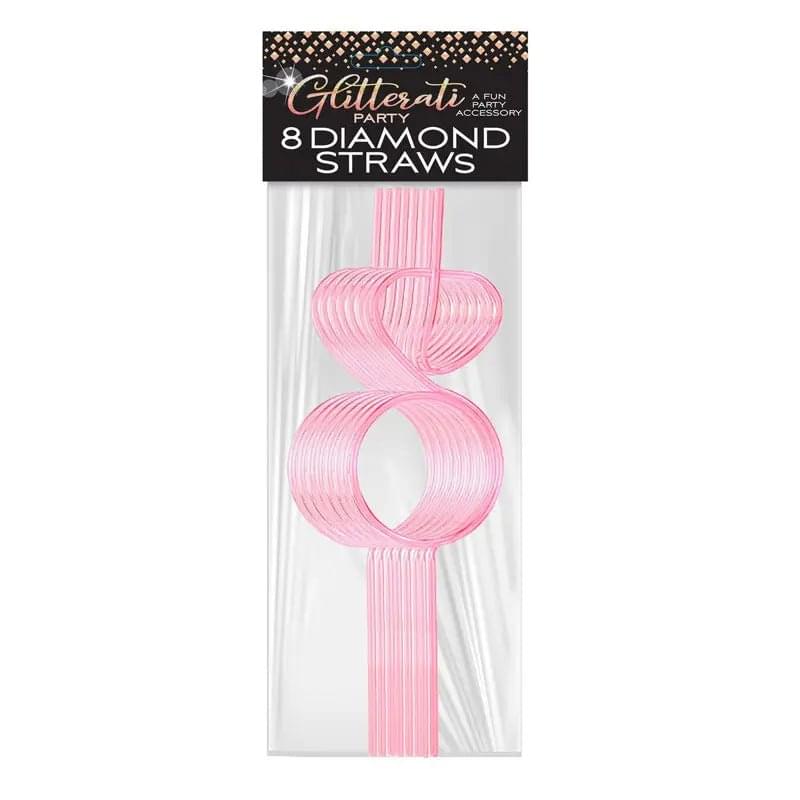 Glitterati - Diamond Ring Straws Set - Hens Party Novelty - Set of 8 Little Genie Discreet Intimate Essentials.
