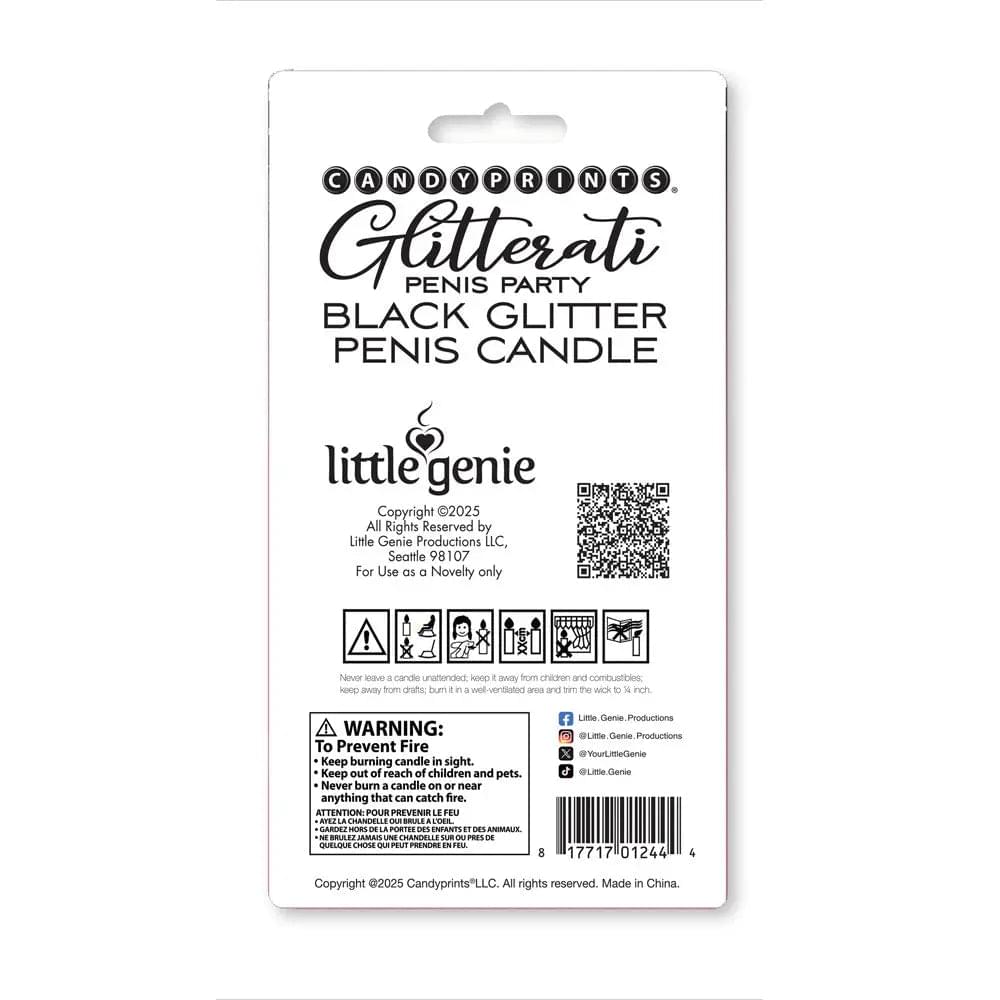 Glitterati  Glitter Penis Candle -  10 cm Penis Party Candle Little Genie Discreet Intimate Essentials.