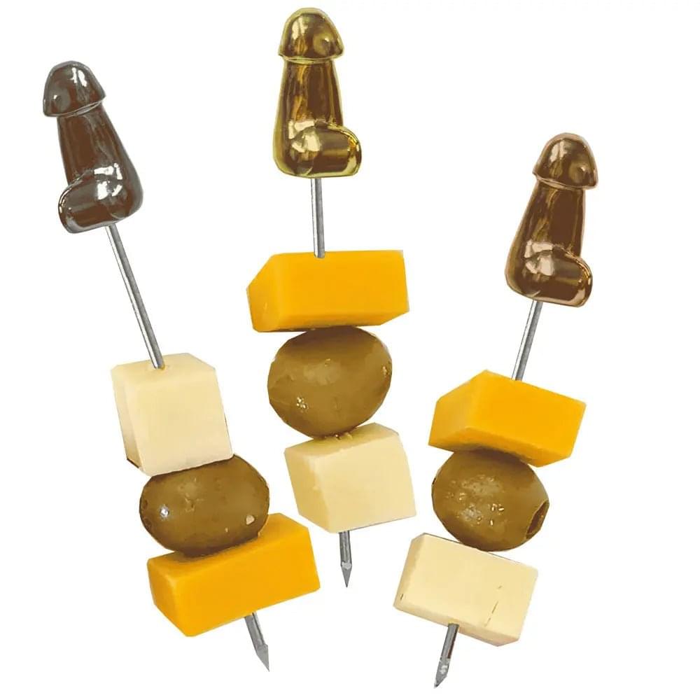 Glitterati Hors d'Oeuvre Picks - 6 Pack - Stainless Steel 18 cm Food Picks - Set of 6 Little Genie Discreet Intimate Essentials.