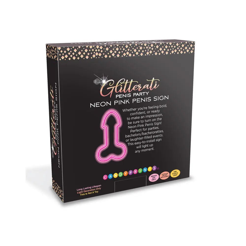 Shop affordable quality Glitterati Neon Penis Sign - Novelty Neon Light - Discreet Intimate Essentials - NOVELTIES - Little Genie