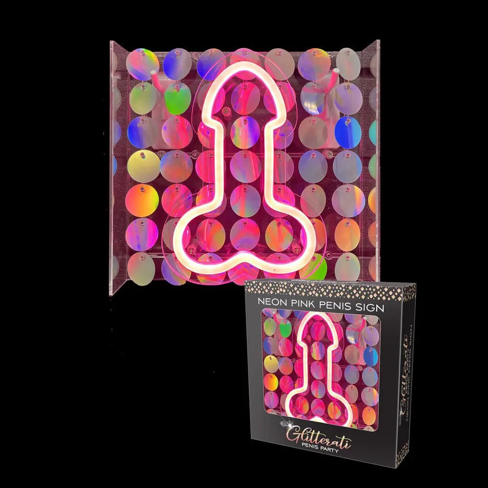 Shop affordable quality Glitterati Neon Penis Sign - Novelty Neon Light - Discreet Intimate Essentials - NOVELTIES - Little Genie