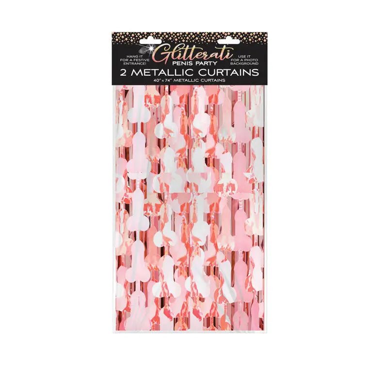 Shop affordable quality Glitterati - Penis Foil Curtains - Party Novelty - 2 Pack - Discreet Intimate Essentials - NOVELTIES - Little Genie